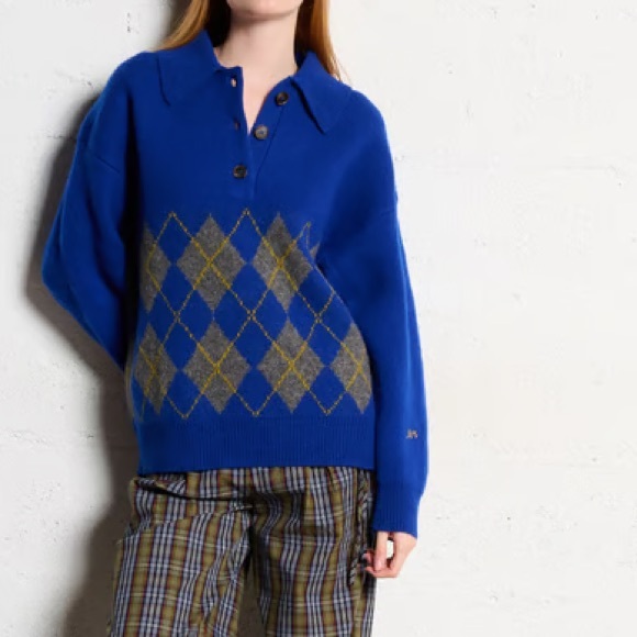 Damson Madder Sweaters - NWT Damson Madder Saskia Slouchy Wool Rugby Cardigan Size 8 UK
